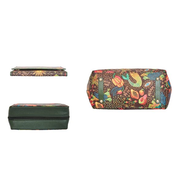 3-Pc Women's Bag Combo – Printed Fabric Tote bag, RFID Wallet & Jewelry Case - Picture 6 of 7